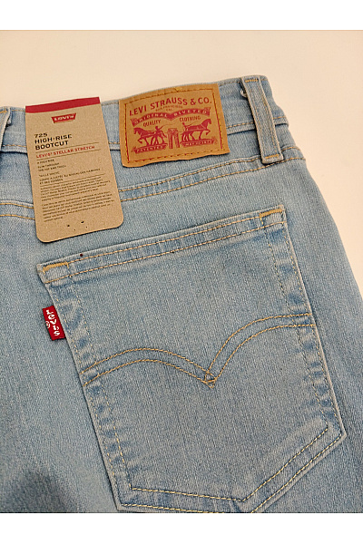 LEVIS Dámské modré bavlněné zvonové džíny s vysokým pasem Vel. US 28 x 32 | LEVIS | obrázek 6