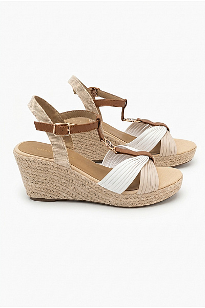 TOM TAILOR Dámské Letní Espadrilky Na Klínku S Páskem A Přezkou Velikost EU 39