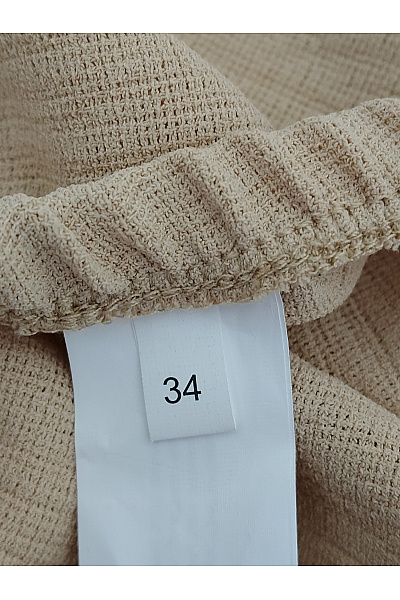 Béžové dámské letní kalhoty Palazzo s širokými nohavicemi Velikost EU 34 | Unimoda | obrázek 7
