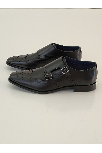 Pánské černé společenské polobotky s přezkou Vel. 41 | Unimoda | obrázek 2