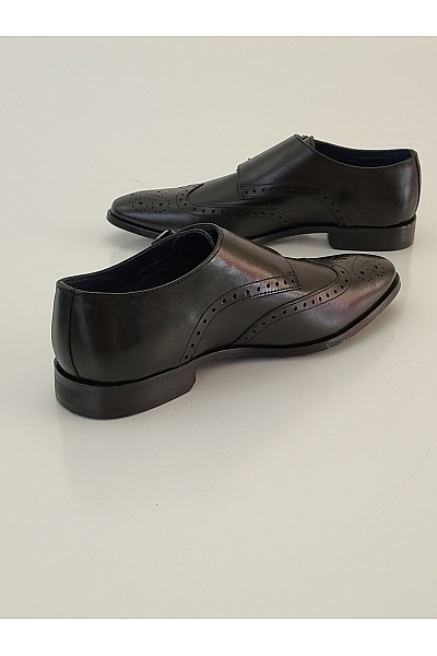 Pánské černé společenské polobotky s přezkou Vel. 41 | Unimoda | obrázek 6