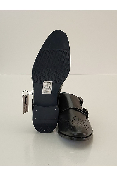 Pánské černé společenské polobotky s přezkou Vel. 41 | Unimoda | obrázek 9