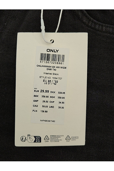 ONLY Dámské bavlněné džíny s vysokým pasem široké Velikost EU 32 / 32 | ONLY | obrázek 6