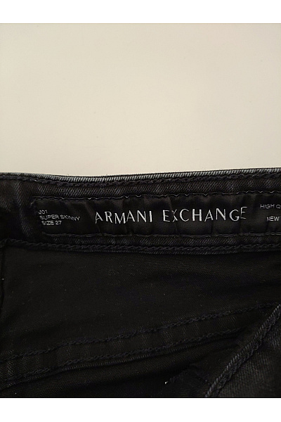 ARMANI Dámské černé bavlněné skinny džíny s vysokým pasem Velikost 27 | ARMANI | obrázek 6
