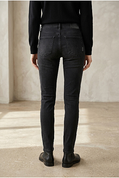 ARMANI Dámské černé Bavlněné Skinny Džíny S Vysokým Pasem Velikost 27
