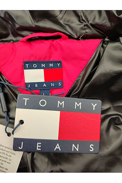 TOMMY HILFIGER Dámská červená prošívaná bunda s kapucí Velikost L | TOMMY HILFIGER | obrázek 7