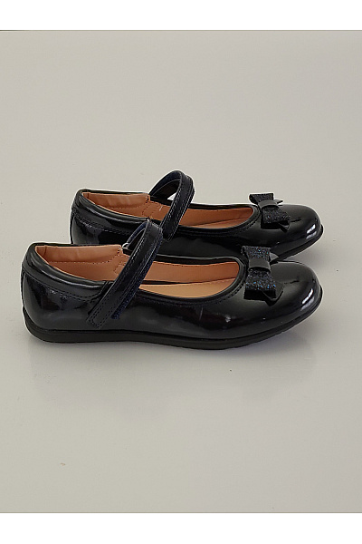 Dětské černé lakované baleríny Mary Jane s mašlí Vel. 32 | Unimoda | obrázek 2