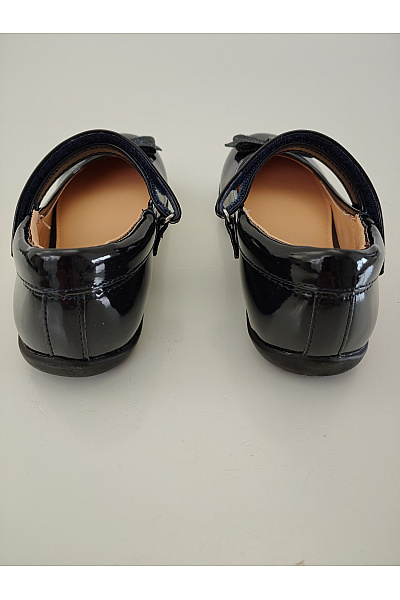 Dětské černé lakované baleríny Mary Jane s mašlí Vel. 32 | Unimoda | obrázek 6