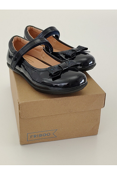 Dětské černé lakované baleríny Mary Jane s mašlí Vel. 32 | Unimoda | obrázek 10