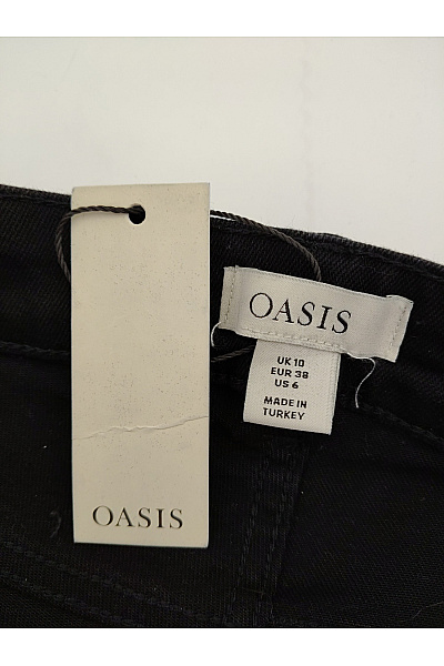 Oasis Dámské černé bavlněné úzké džíny s vysokým pasem Velikost EU 38 | Oasis | obrázek 5