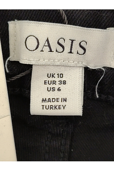 Oasis Dámské černé bavlněné úzké džíny s vysokým pasem Velikost EU 38 | Oasis | obrázek 6