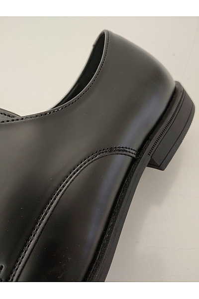 Pánské černé společenské šněrovací polobotky s kulatou špičkou Velikost EU 44 | Unimoda | obrázek 9