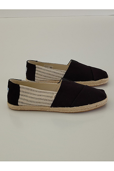 TOMS Pánské černo-bílé pruhované espadrilky slip-on letní volnočasové Vel. EU 43,5 | TOMS | obrázek 2