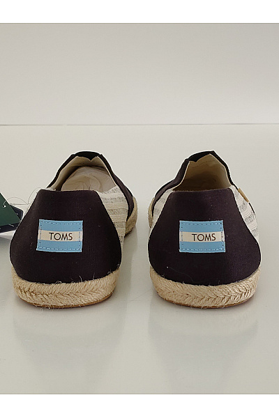 TOMS Pánské černo-bílé pruhované espadrilky slip-on letní volnočasové Vel. EU 43,5 | TOMS | obrázek 9