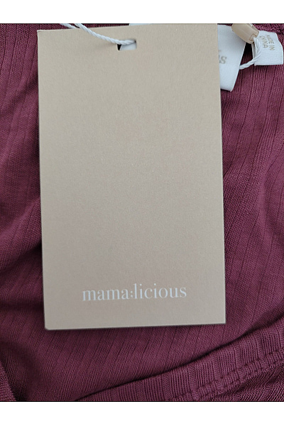 Mama licious Dámské vínové žebrované tílkové šaty na denní nošení Velikost S | mama licious | obrázek 7