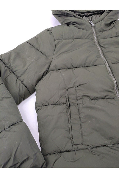 PIECES Dámská khaki prošívaná bunda s kapucí Vel. EU M | PIECES | obrázek 4