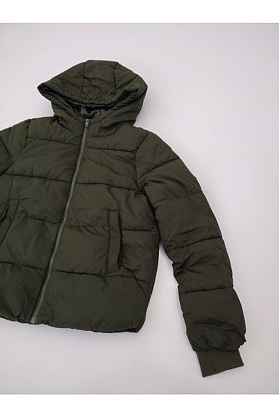 PIECES Dámská khaki prošívaná bunda s kapucí Vel. EU M | PIECES | obrázek 5