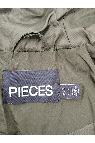PIECES Dámská khaki prošívaná bunda s kapucí Vel. EU M | PIECES | obrázek 7