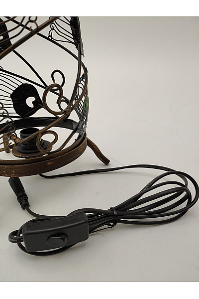 Dekorativní stolní lampa páví vzor hnědá | Unimoda | obrázek 6