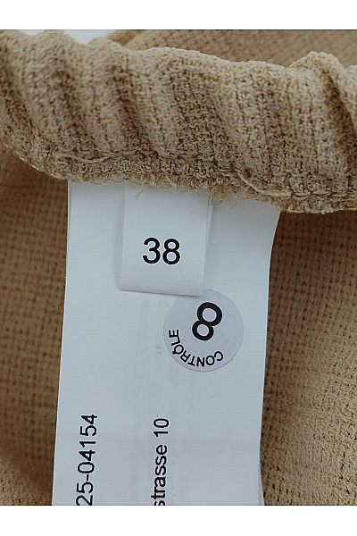 Dámské béžové široké letní kalhoty s vysokým pasem Vel. EU 38 | Unimoda | obrázek 6