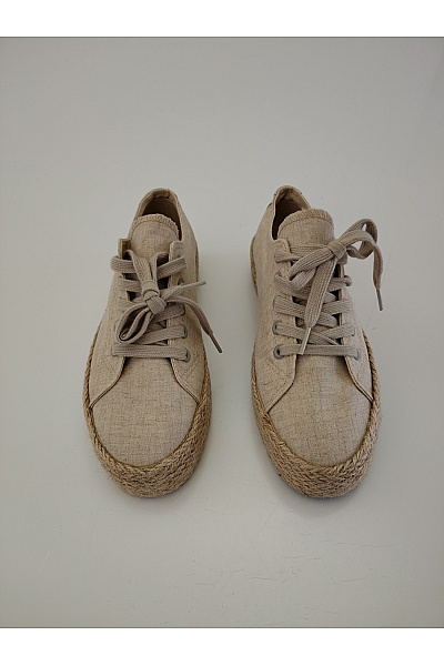 Dámské béžové espadrilky na platformě šněrovací Vel. EU 39 | Unimoda | obrázek 5