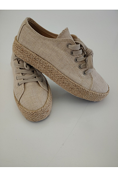 Dámské béžové espadrilky na platformě šněrovací Vel. EU 39 | Unimoda | obrázek 7