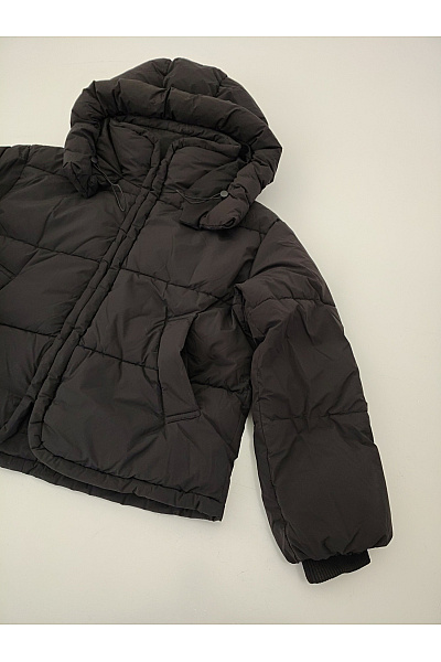 ONLY Dámská černá prošívaná puffer bunda s kapucí Velikost S | ONLY | obrázek 3