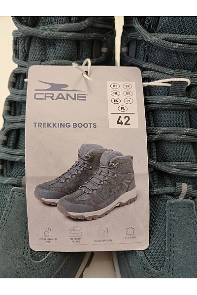 CRANE Pánské modré kotníkové trekingové outdoorové boty šněrovací | CRANE | obrázek 10