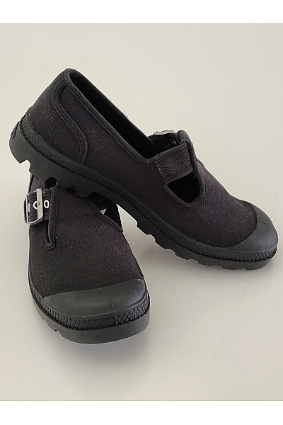 Palladium Dámské černé plátěné polobotky s přezkou a gumovou podrážkou Velikost US 8.5 | Palladium | obrázek 5