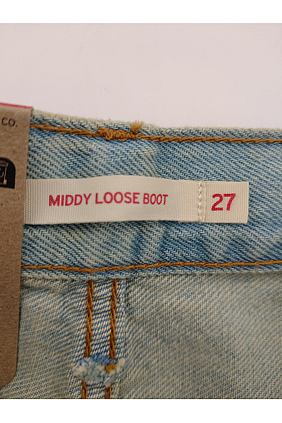 LEVIS Dámské modré bavlněné džíny s dírami wide leg Velikost US 27 | LEVIS | obrázek 5