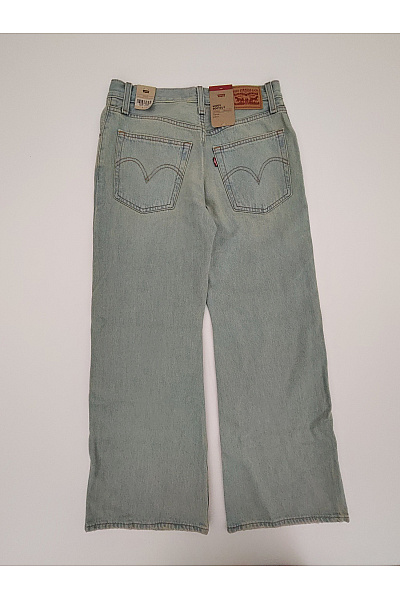 LEVIS Dámské modré bavlněné džíny s dírami wide leg Velikost US 27 | LEVIS | obrázek 8