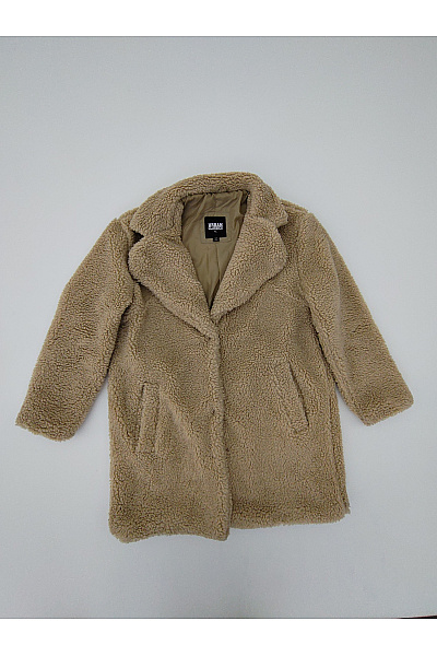 URBAN CLASSICS Béžový dámský teddy kabát oversized Vel. XL | URBAN CLASSICS | obrázek 2