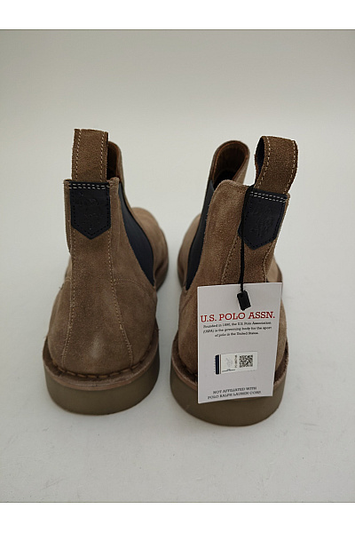 U.S.POLO ASSN. Pánské hnědé semišové kotníkové chelsea boty Vel. EU 44 | U.S.POLO ASSN. | obrázek 4