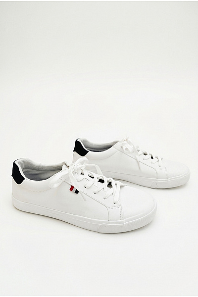 Pánské Tenisky Tommy Hilfiger Essential Leather Sneaker Bílé Černé Vel. EU 41