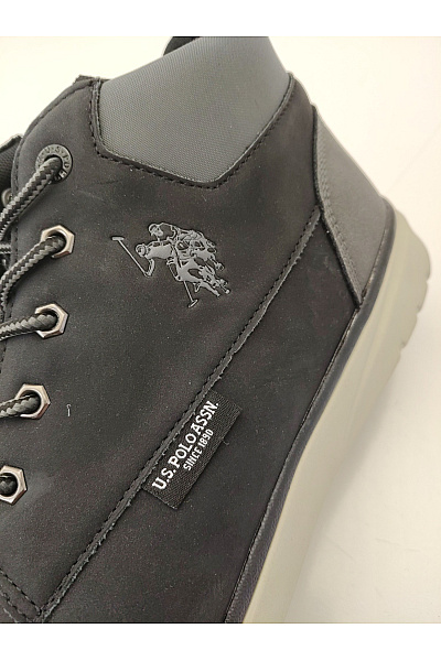 U.S.POLO ASSN. Pánské černé kotníkové šněrovací vycházkové boty Velikost EU 45 | U.S.POLO ASSN. | obrázek 8