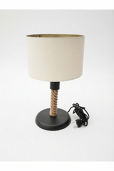 Stolní Lampa S Provazem A Bílým Stínidlem