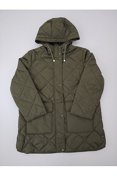 VERO MODA Dámská Khaki Prošívaná Přechodová Bunda S Kapucí Vel. EU M