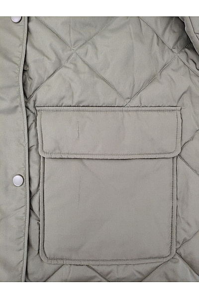 VERO MODA Dámská khaki prošívaná přechodová bunda s kapucí Vel. EU M | VERO MODA | obrázek 3
