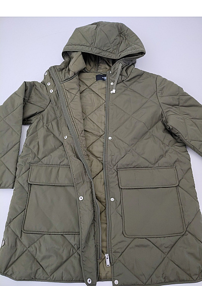 VERO MODA Dámská khaki prošívaná přechodová bunda s kapucí Vel. EU M | VERO MODA | obrázek 5