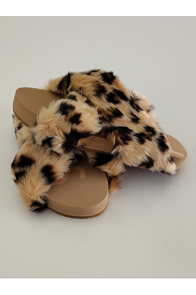 TOMS Dámské leopardí pantofle s kožíškem nazouvací | TOMS | obrázek 4
