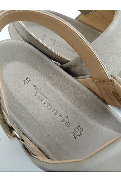 TAMARIS Dámské béžové sandály s páskem a přezkou Vel. EU 40 | TAMARIS | obrázek 6