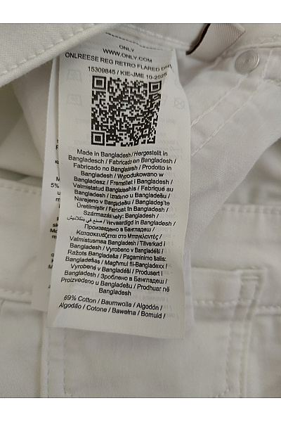 ONLY Dámské bílé bavlněné zvonové džíny s vysokým pasem | ONLY | obrázek 7
