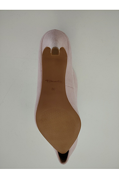 TAMARIS Růžové semišové lodičky na vysokém podpatku elegantní společenské Velikost EU 38 | TAMARIS | obrázek 3