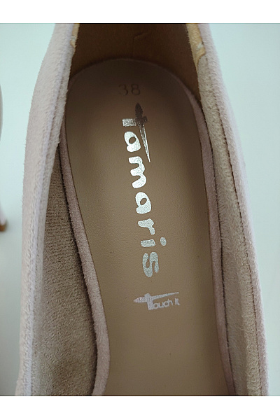 TAMARIS Růžové semišové lodičky na vysokém podpatku elegantní společenské Velikost EU 38 | TAMARIS | obrázek 6