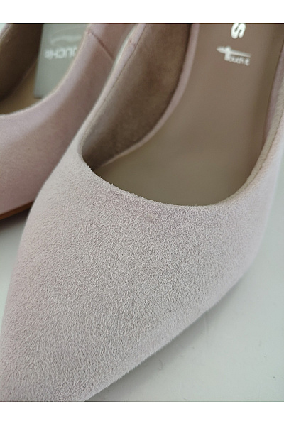 TAMARIS Růžové semišové lodičky na vysokém podpatku elegantní společenské Velikost EU 38 | TAMARIS | obrázek 7