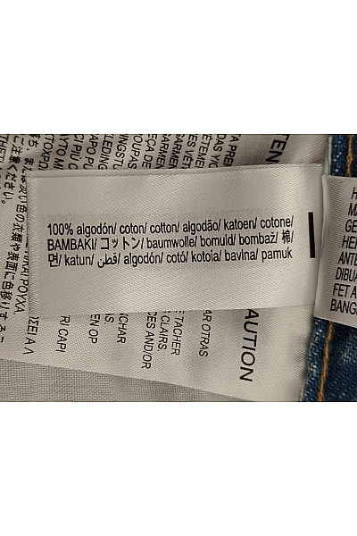 Bershka Dámské modré bavlněné džíny s vysokým pasem wide leg Vel. EU 40 | Bershka | obrázek 6