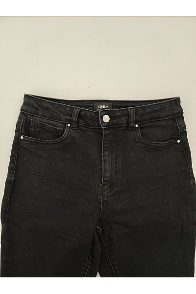 ONLY Dámské černé bavlněné skinny džíny s vysokým pasem Velikost US 29/30 | ONLY | obrázek 4