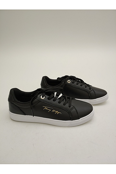 TOMMY HILFIGER Dámské tenisky Essential TH Gold Sneaker Černé Velikost EU 40 | TOMMY HILFIGER | obrázek 2