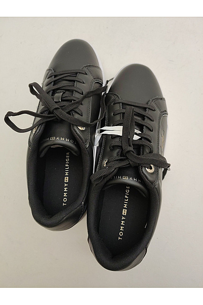 TOMMY HILFIGER Dámské tenisky Essential TH Gold Sneaker Černé Velikost EU 40 | TOMMY HILFIGER | obrázek 6