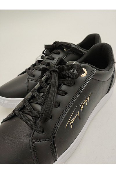 TOMMY HILFIGER Dámské tenisky Essential TH Gold Sneaker Černé Velikost EU 40 | TOMMY HILFIGER | obrázek 8